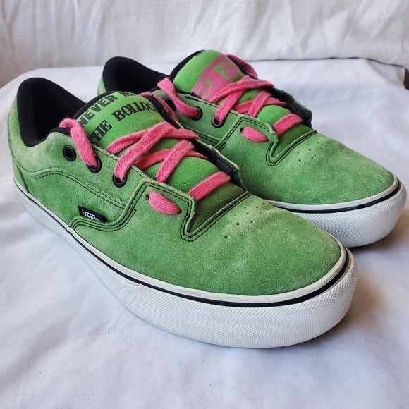 Vans x Sex Pistols Rowley Style 99s Leather Sneakers Green Mens Size 7/Women 8.5 - Picture 3 of 12